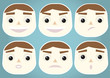 Illustration: Face with expressions Face with expressions