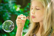 Girl and bubbles