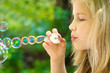 Girl and bubbles