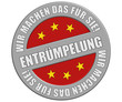 Schild graurot rund rt WMDFS ENTRÜMPELUNG
