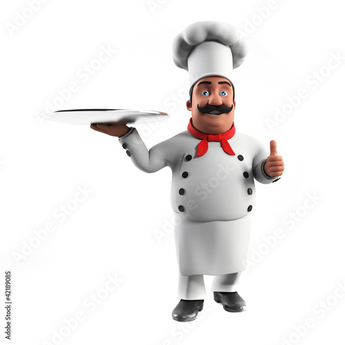 Illustration: 3d rendered illustration of a kitchen chef 3d rendered illustration of a kitchen chef