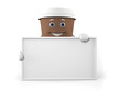 3d rendered illustration of a coffee cup character