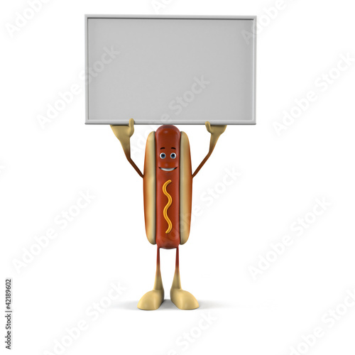 Illustration: 3d rendered illustration of a hot dog character 3d rendered illustration of a hot dog character