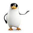 3d rendered illustration of a cool penguin
