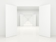 Corridor with open doors