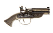 Model of the old gun on the white background, souvenir