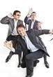 Foto: crazy businessmen dancing crazy businessmen dancing