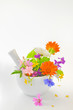 Foto: Mortar with herbs Mortar with herbs