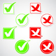 Vector check mark stickers
