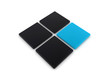 Individuality cubes 3d render isolated
