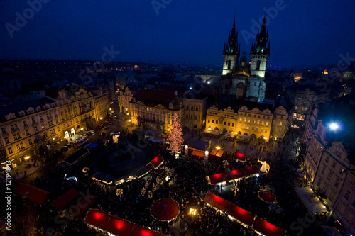 Photo: Old Town Square at Christmas time, Prague, Czech Republic Old Town Square at Christmas time, Prague, Czech Republic