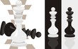White and black king chess