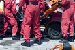 rescue operation after a car crash