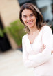Casual woman smiling