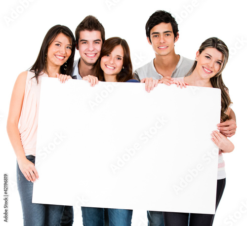 Foto: People holding a banner People holding a banner