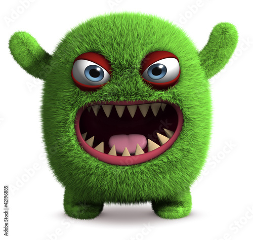 Illustration: cute furry monster cute furry monster