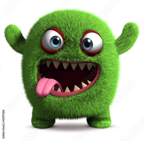 Illustration: cute furry monster cute furry monster