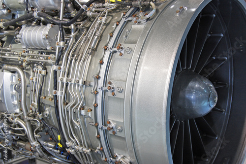 Photo: Detailed exposure of a turbo jet engine Detailed exposure of a turbo jet engine