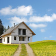 unfinished  single family home