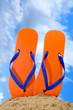 Photo: flip-flops on the beach flip-flops on the beach