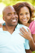 Young  couple portrait outdoors