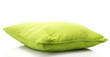 green bright pillow isolated on white