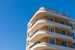 Neubau Wohnhaus Friedrichshain runde Balkons