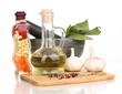Foto: ingredients and spice isolated on white ingredients and spice isolated on white