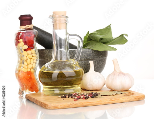Photo: ingredients and spice isolated on white ingredients and spice isolated on white
