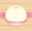 invitation vintage label vector frame pink
