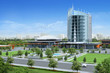 3D render of a building