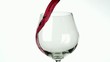 Red wine poured into a glass, Slow Motion