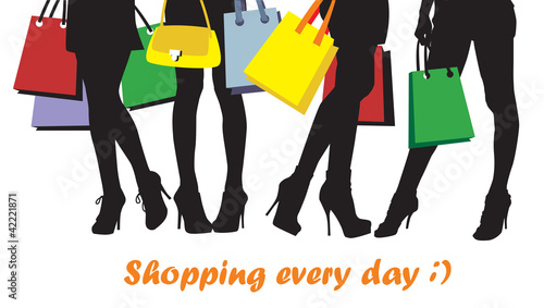 Vector: shopping time shopping time