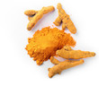 Turmeric root in dried and powdered form
