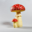 Artificial mushrooms.