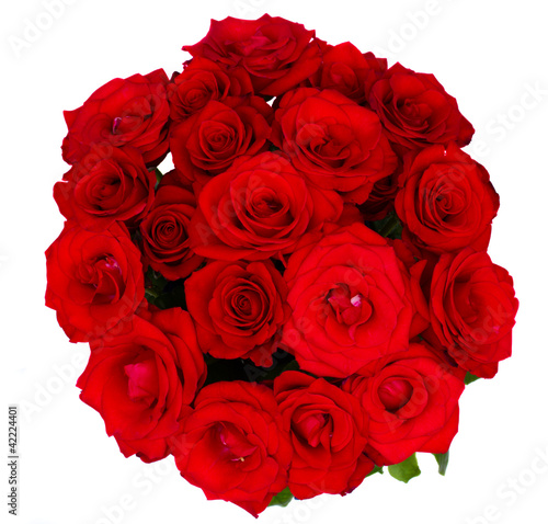 Photo: round bouquet of red roses round bouquet of red roses