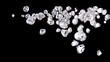 Illustration: diamonds isolated on black diamonds isolated on black