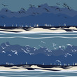 Vektor: Sailboats In Rough Seas Seamless Pattern Sailboats In Rough Seas Seamless Pattern