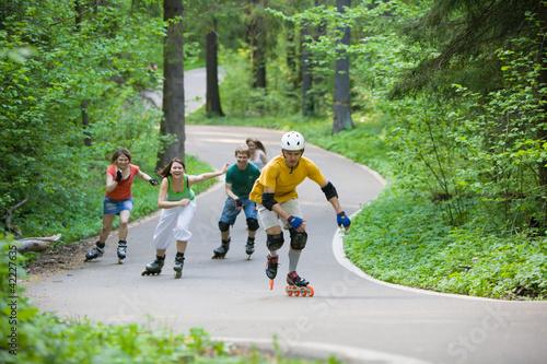 Photo: People skating at park People skating at park