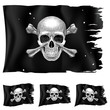 Vector: Three types of pirate flag Three types of pirate flag
