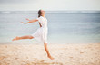 jump on beach