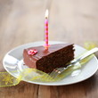 Sachertorte/Schokokuchen mit Kerze