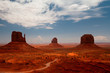 Peaks of rock formations in the Navajo Park of Monument Valley