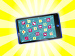 Vettoriale: smartphone social media and social network concept smartphone social media and social network concept