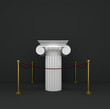podium of the classical column with barrier