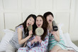 Happy female friends
