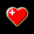 Illustration: Coeur drapeau Suisse Coeur drapeau Suisse