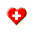 Illustration: Coeur drapeau Suisse Coeur drapeau Suisse