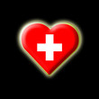 Illustration: Coeur drapeau Suisse Coeur drapeau Suisse