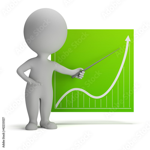 Illustration: 3d small people - diagram 3d small people - diagram